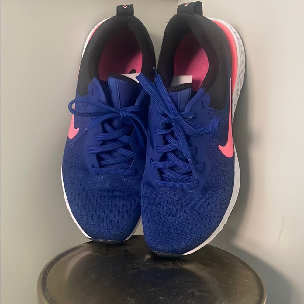 Nike Women's Blue and Pink Running Shoes